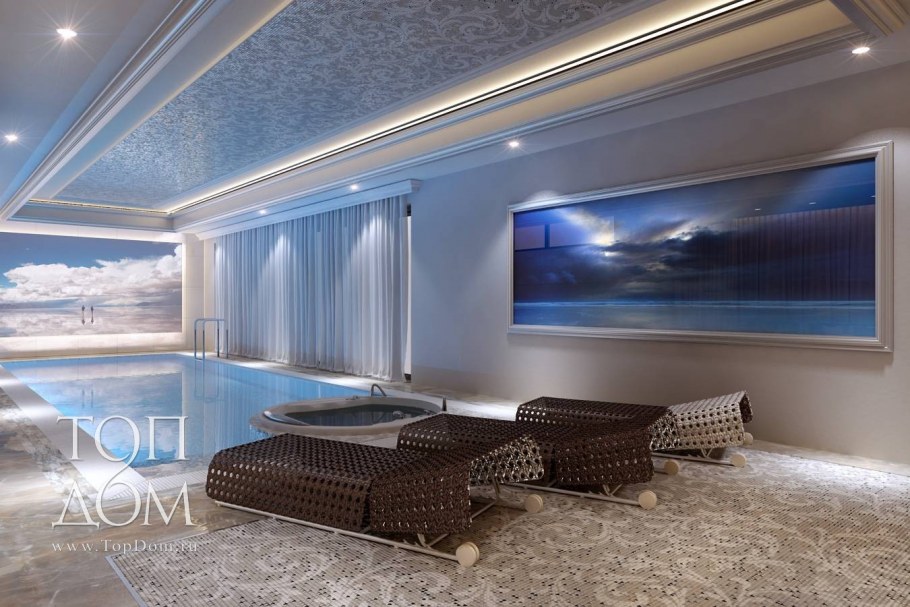 Мебель для бассейна в частном