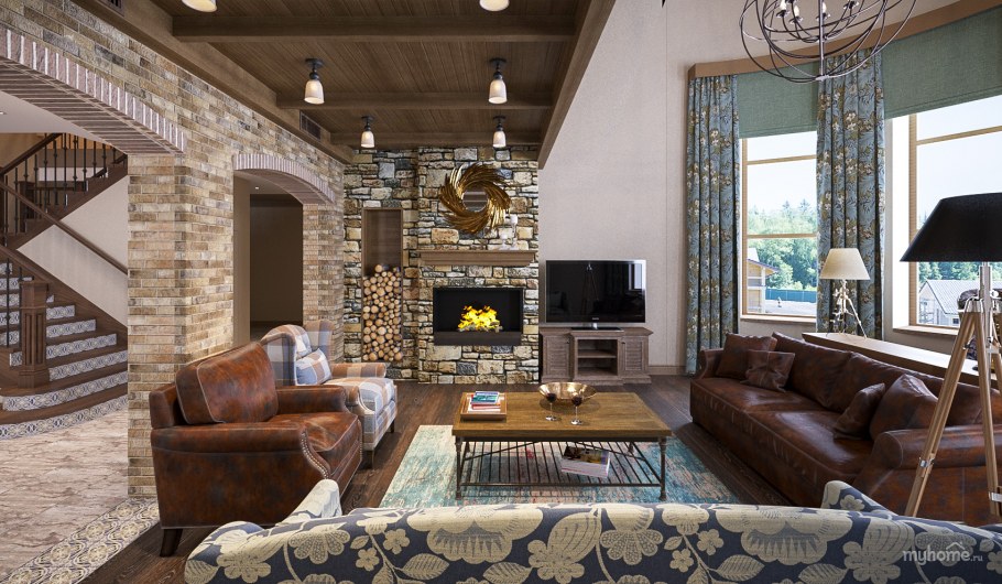 Гостиная в стиле лаунж