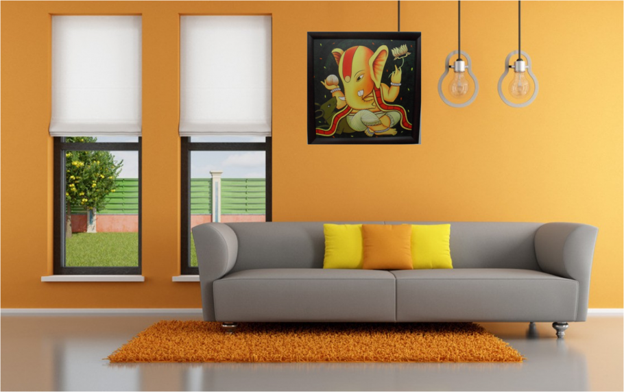 Серо оранжевые шторы