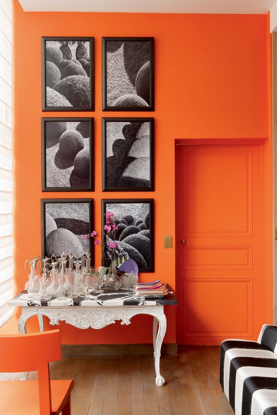 Бирюза и оранжевый в интерьере