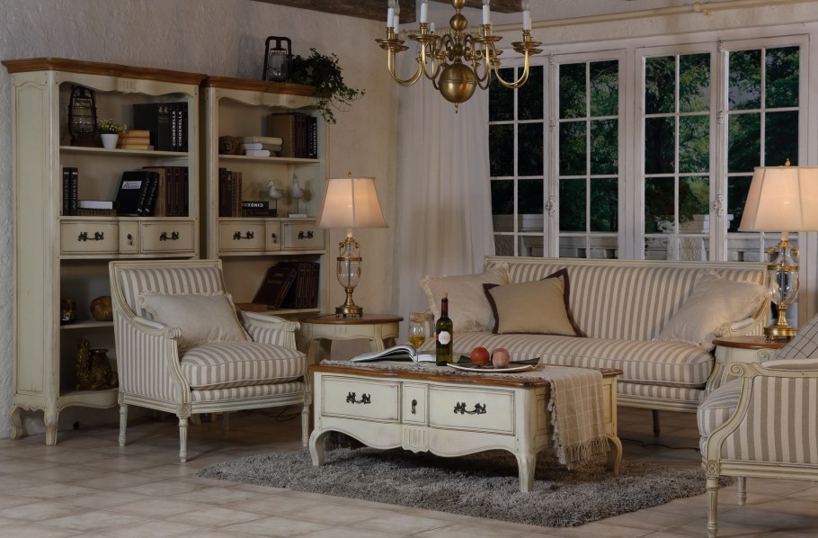 Зал в винтажном стиле