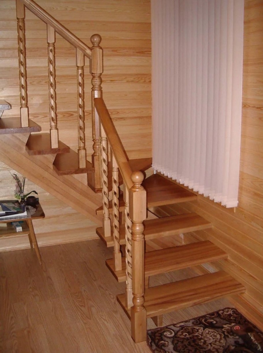 Лестницы с забежными ступенями на 90