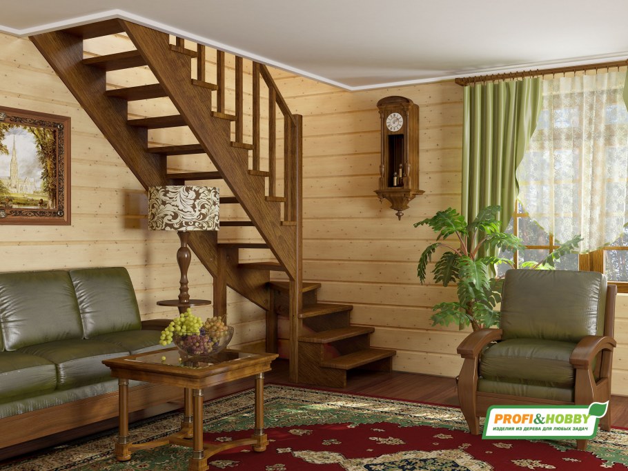 Лестница к-001м/1 с подступенками