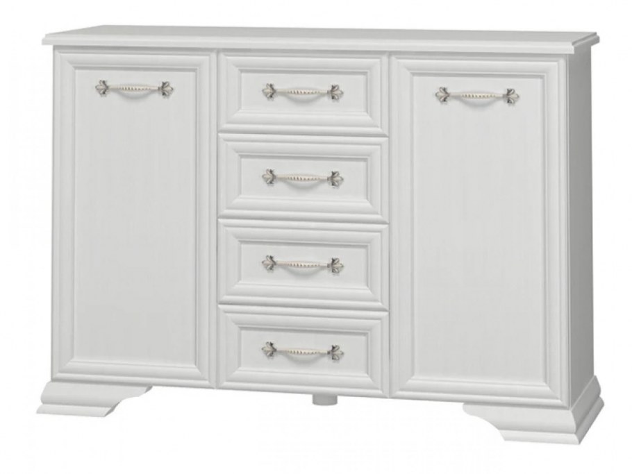 Браво лак комод 4ящ белый