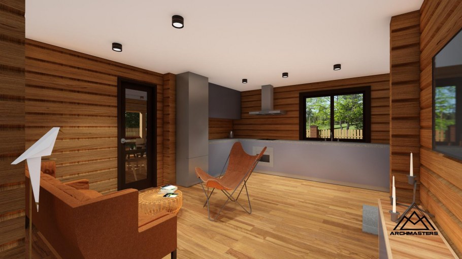 Планкен лиственница потолок