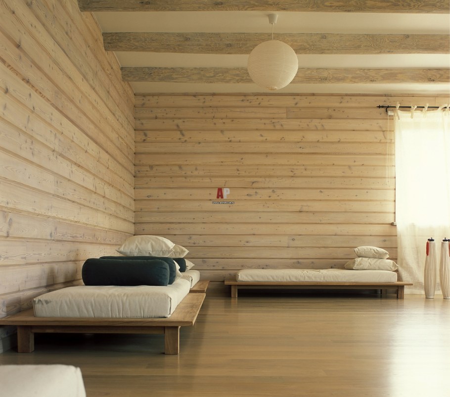 Отделка интерьера имитацией бруса