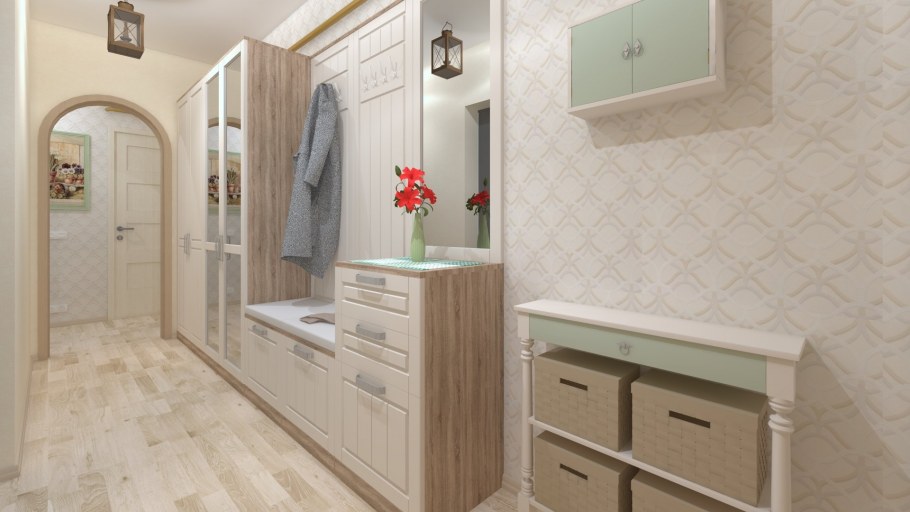 Коридор с дверями венге