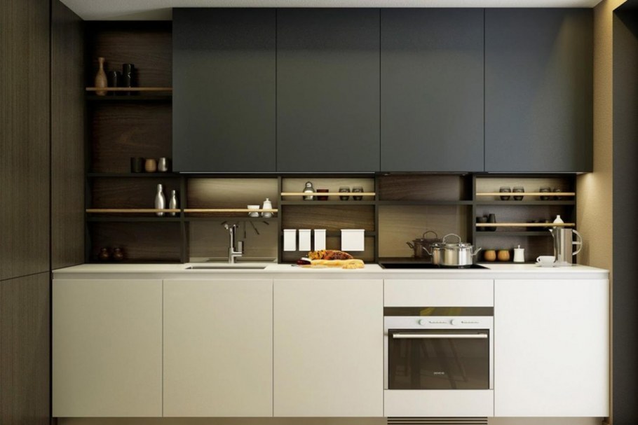 Кухня Модерн белая глянец