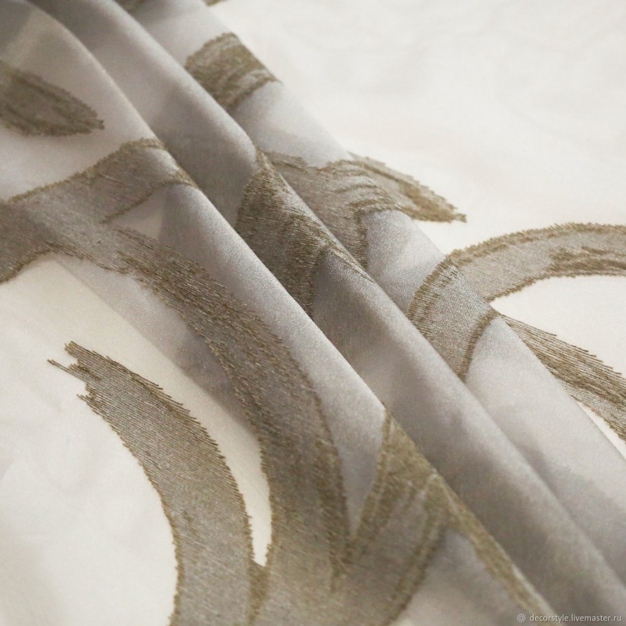 Тюль с крупным рисунком