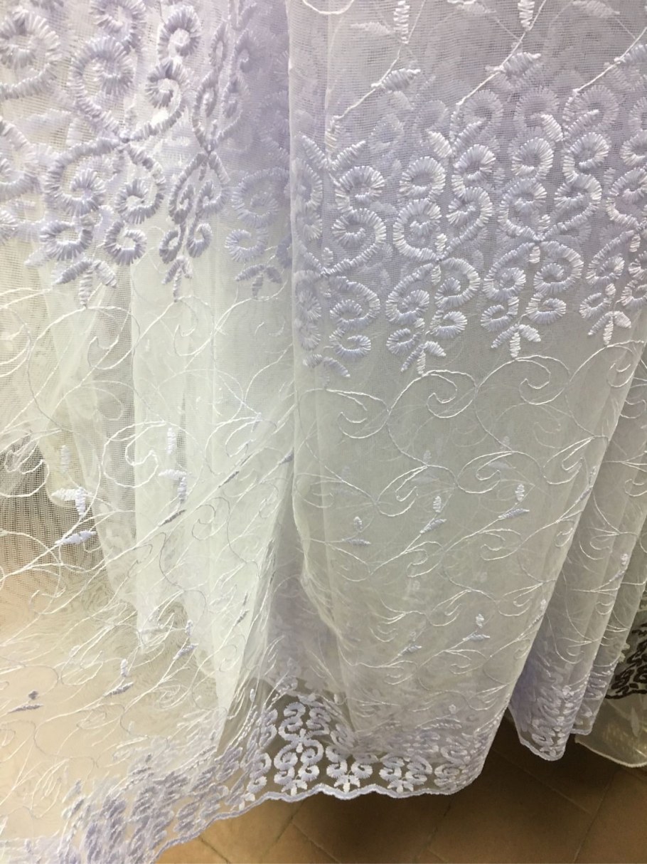 Тюль сетка с вышивкой dmf311
