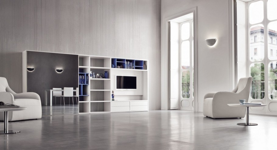 Современная мебель на белом фоне