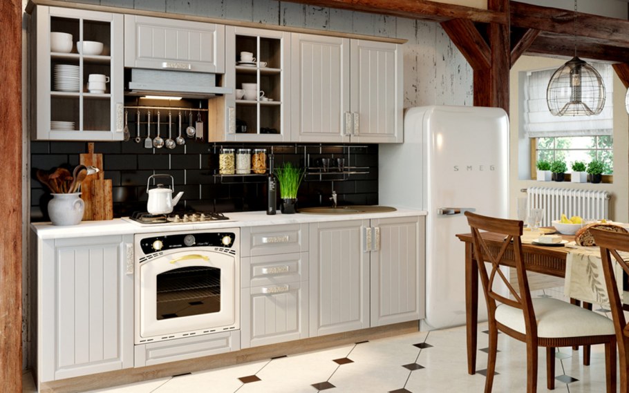 Кухня Прованс дуб сонома трюфель/крем