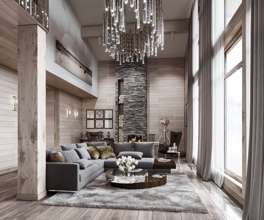 Квартира студия в стиле Шале