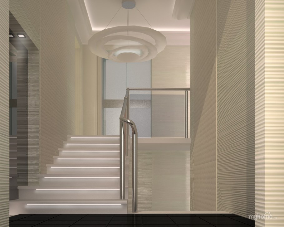 3 Д потолок над лестницей