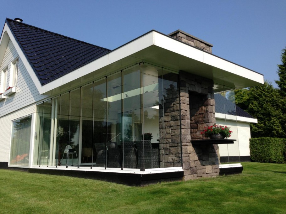 Стеклянная веранда к дому проекты