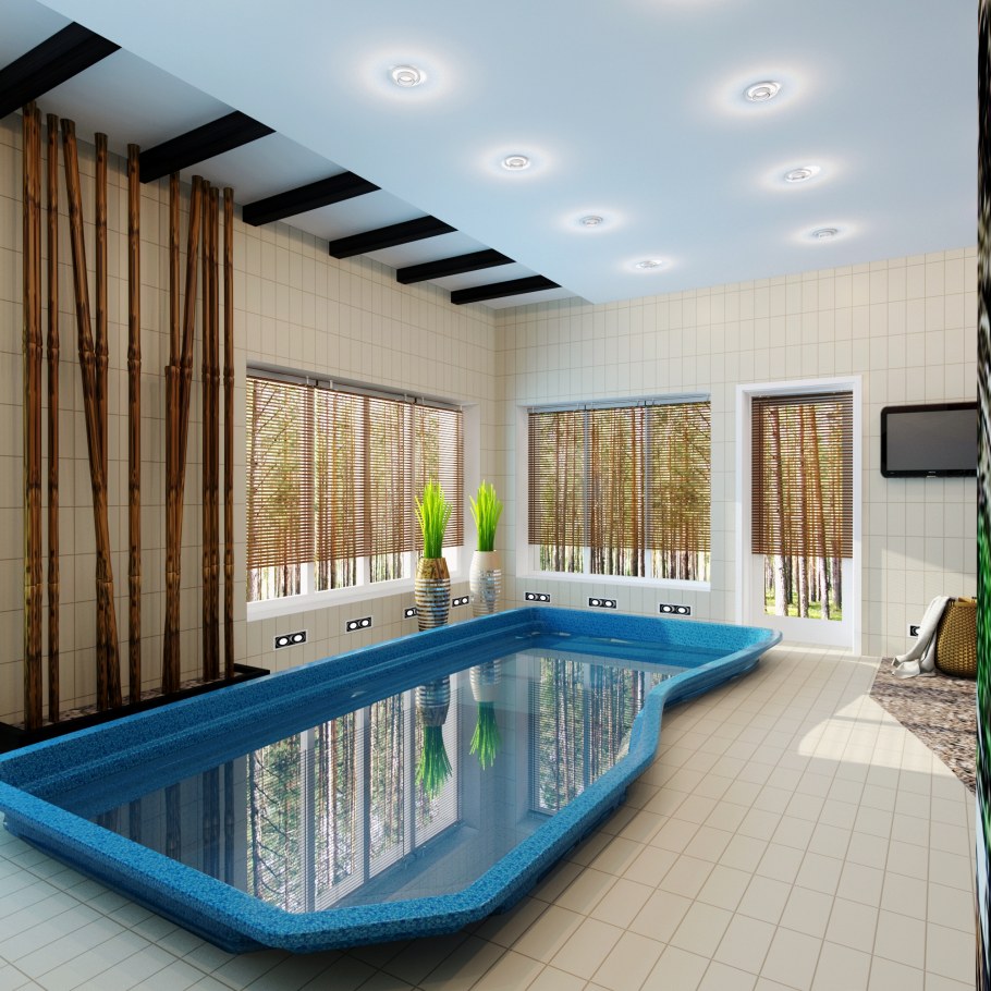 Шикарный бассейн в доме