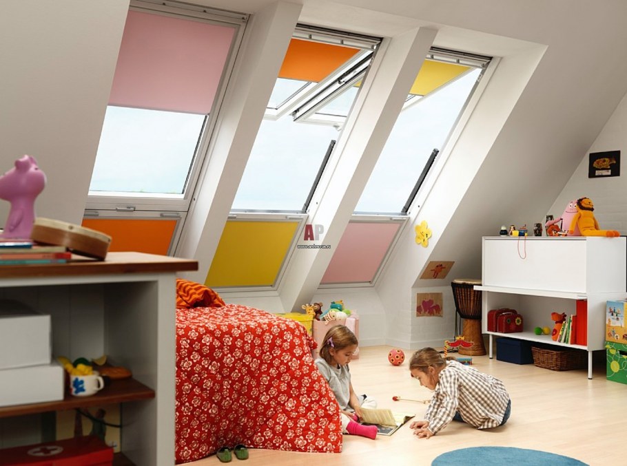 Мансардный потолок в детской