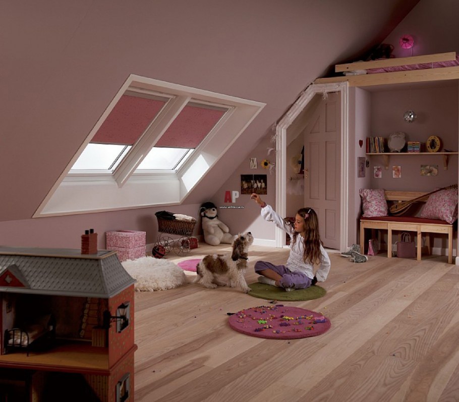 Мансардная комната для подростка