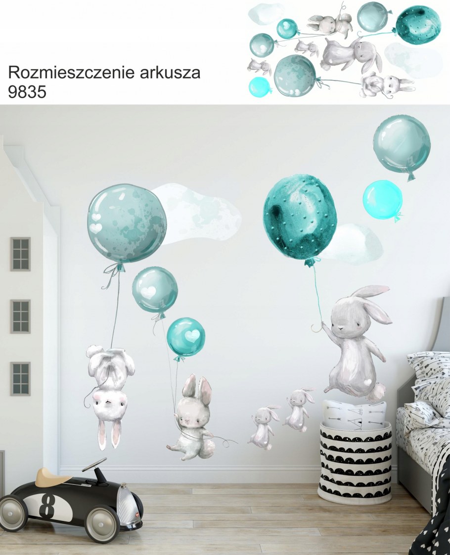 Воздушные шары на стене в детской