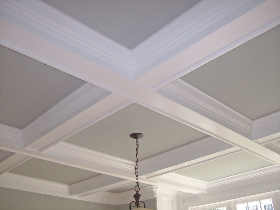 Кессонные потолки из гипсокартона в интерьере