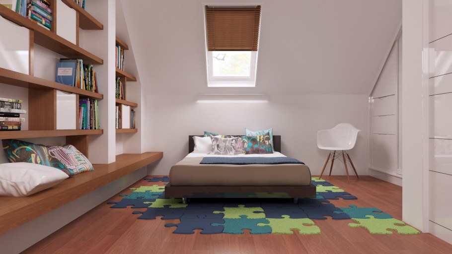 Комната подростка на мансардном этаже