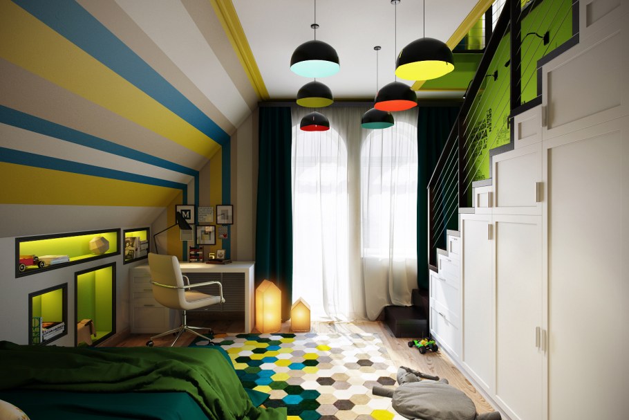 Детская комната на мансарде