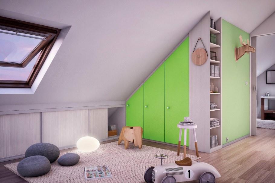 Детские комнаты на мансарде