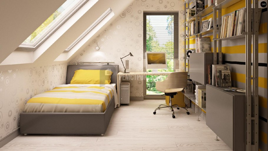 Мансардная комната для подростка