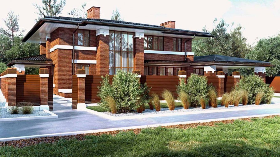 Стиль Райт загородных домов