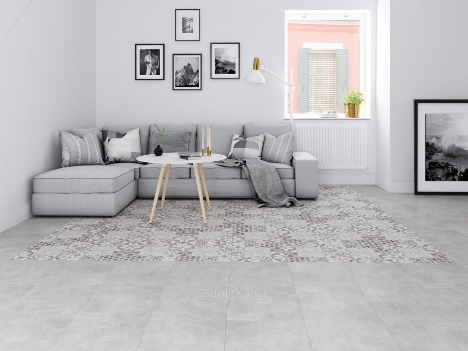 Cersanit Raven серый 42x42