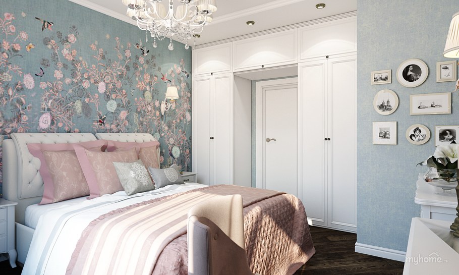 Спальня в пастельных тонах стиль Прованс