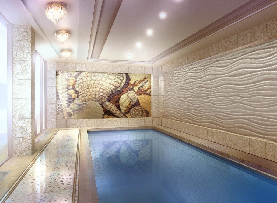 Отделка помещения бассейна