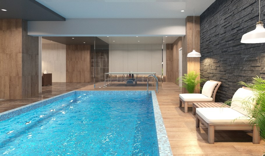 Комната отдыха в бассейне