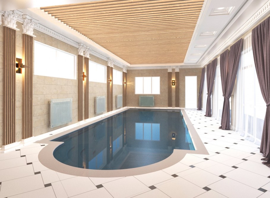 Отделка бассейна в частном доме