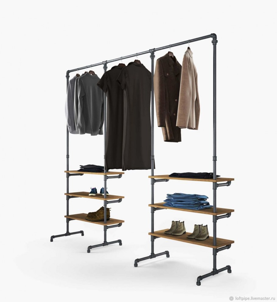 Рейл для одежды лофт