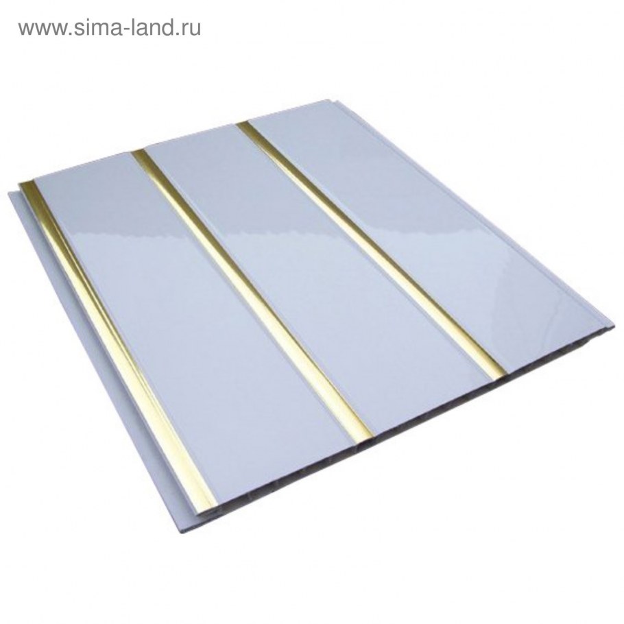Панель 3-х секционная серебро Люкс 0,24м*3м*8мм