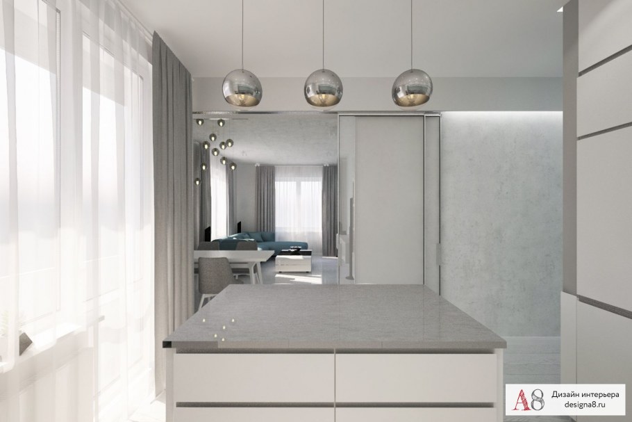 Стиль Минимализм в интерьере квартиры трёхкомнатной