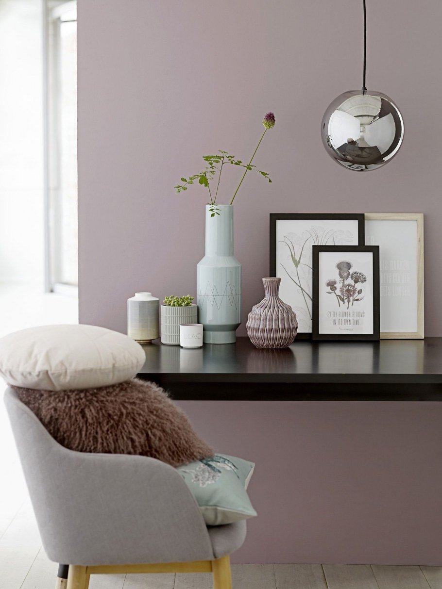 Серо-розовый цвет в интерьере