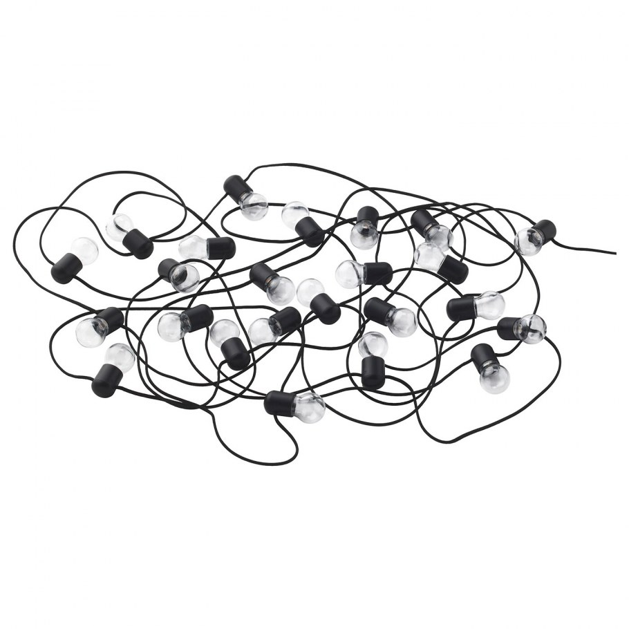 Blötsnö БЛОТСНО гирлянда, 24 светодиода, для помещений черный