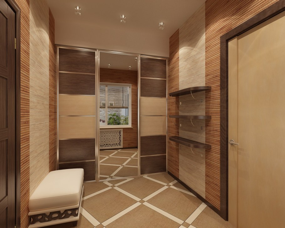 Шкаф в узкую длинную прихожую