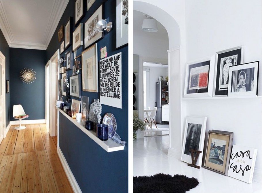 Оформление длинной стены в комнате