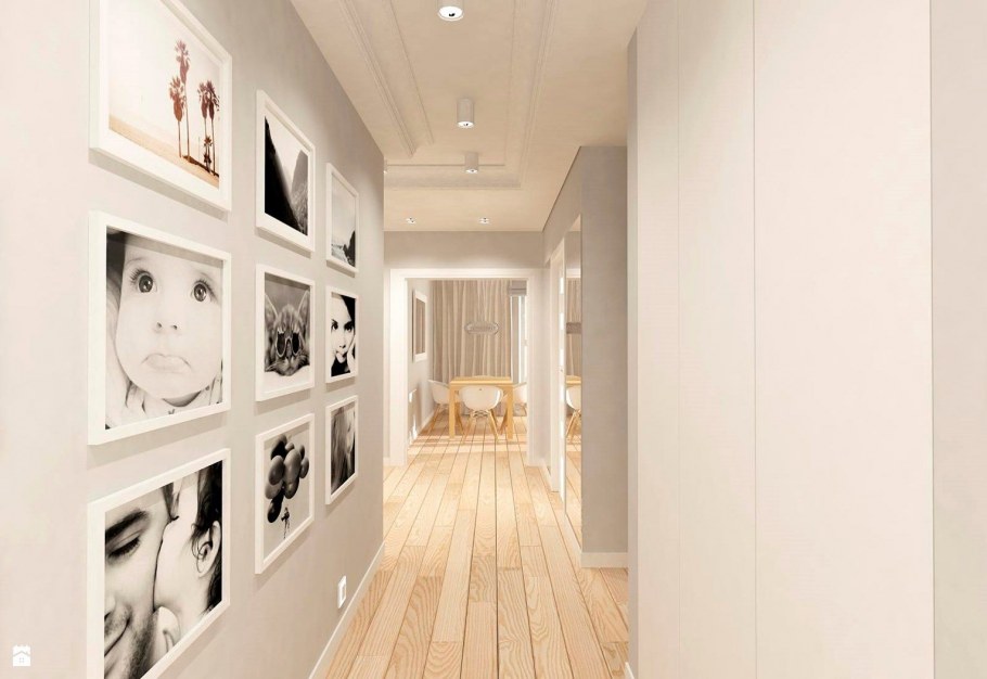 Светлые стены в коридоре