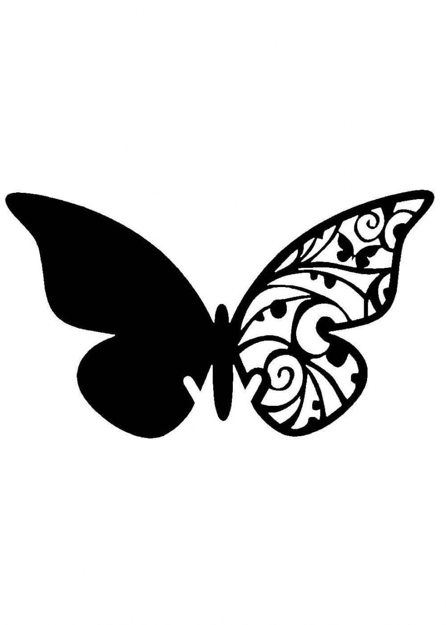 Трафареты бабочек для декора