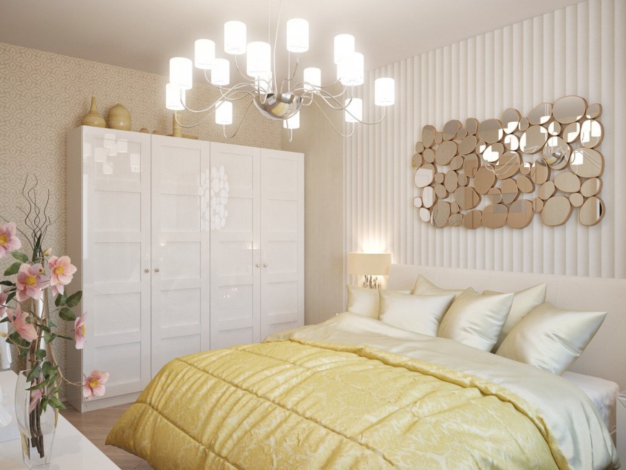 Декор маленькой спальни в светлых тонах