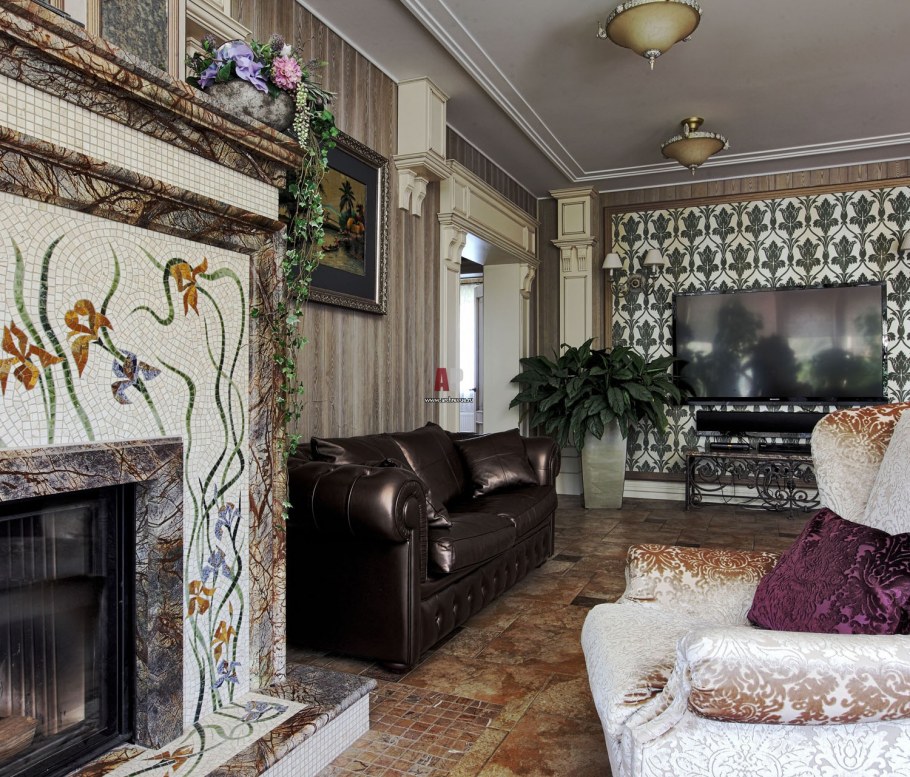 Мозаика в гостиной