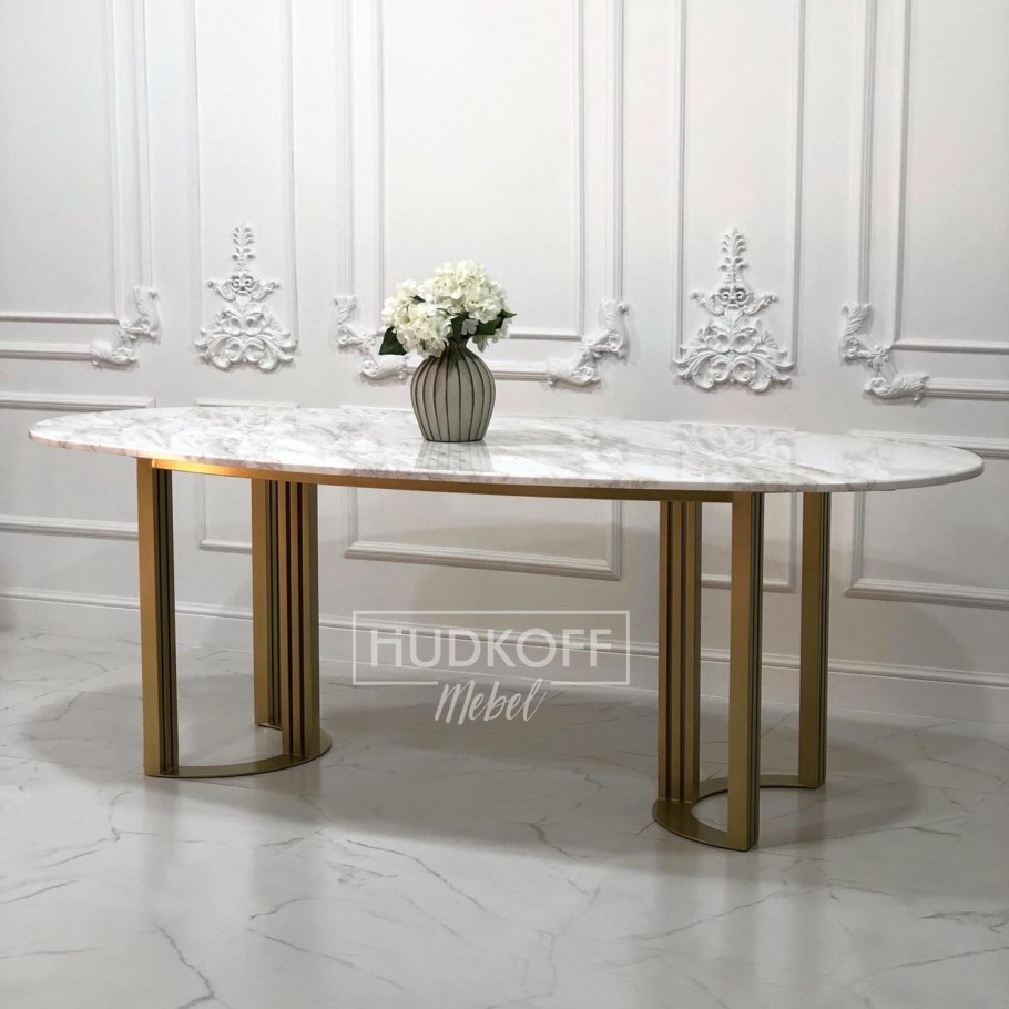 Стол обеденный "Квин" мрамор