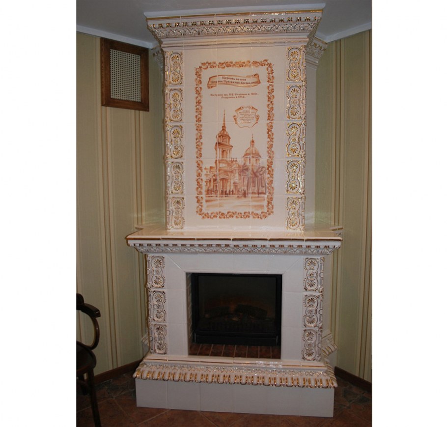 Отделка камина плиткой Керама Марацци