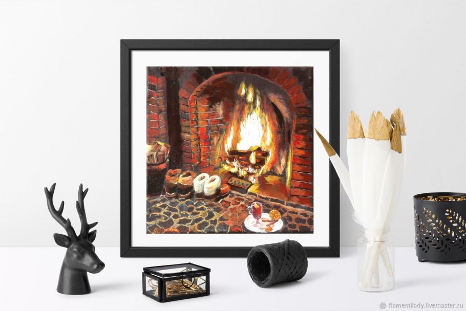 Картина камин