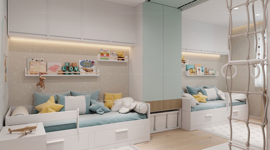 Планировка 9 метровой комнаты для подростка