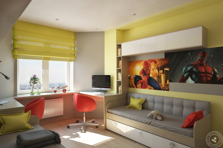 Расстановка мебели в детской комнате